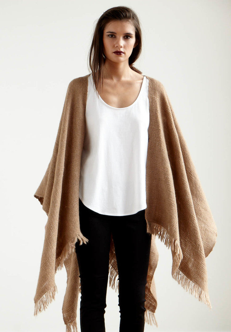 Burlap Poncho