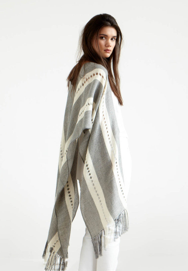 Herringbone Open Poncho